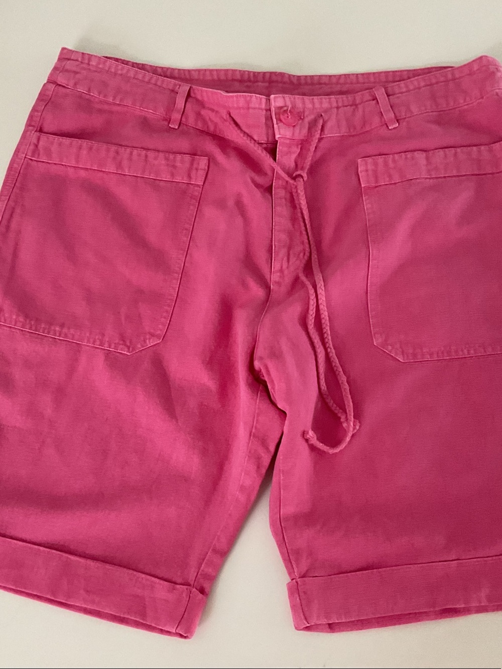 Tribal Pink Drawstring Bermuda Shorts